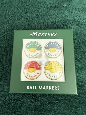 2026 MASTERS Augusta 4-Pack - Metal Golf Ball Markers Multi color Set - NEW!