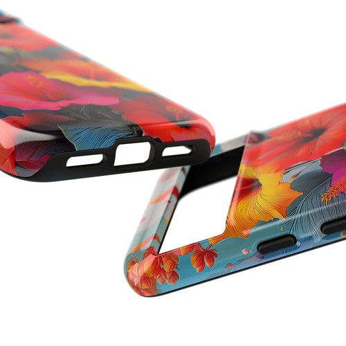 Phone Ink Case for iPhone / Galaxy / Pixel – Vibrant Hibiscus Tropical Flowers - Picture 164 of 257