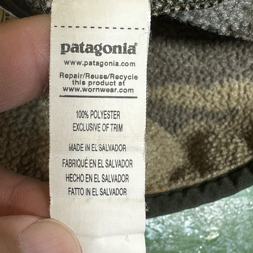 Patagonia Kids' XL 14 Lightweight Camo Synchilla Snap-T Fleece Pullover Hunting - Picture 5 of 10