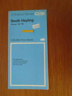 Mappa Ordnance SZ79 S Hayling 1958 West Wittering East Wittering spiaggia sabbiosa