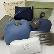 8 New First Class Airlines Amenity Bags, Toiletry Kits, Ferragamo Therabody +++