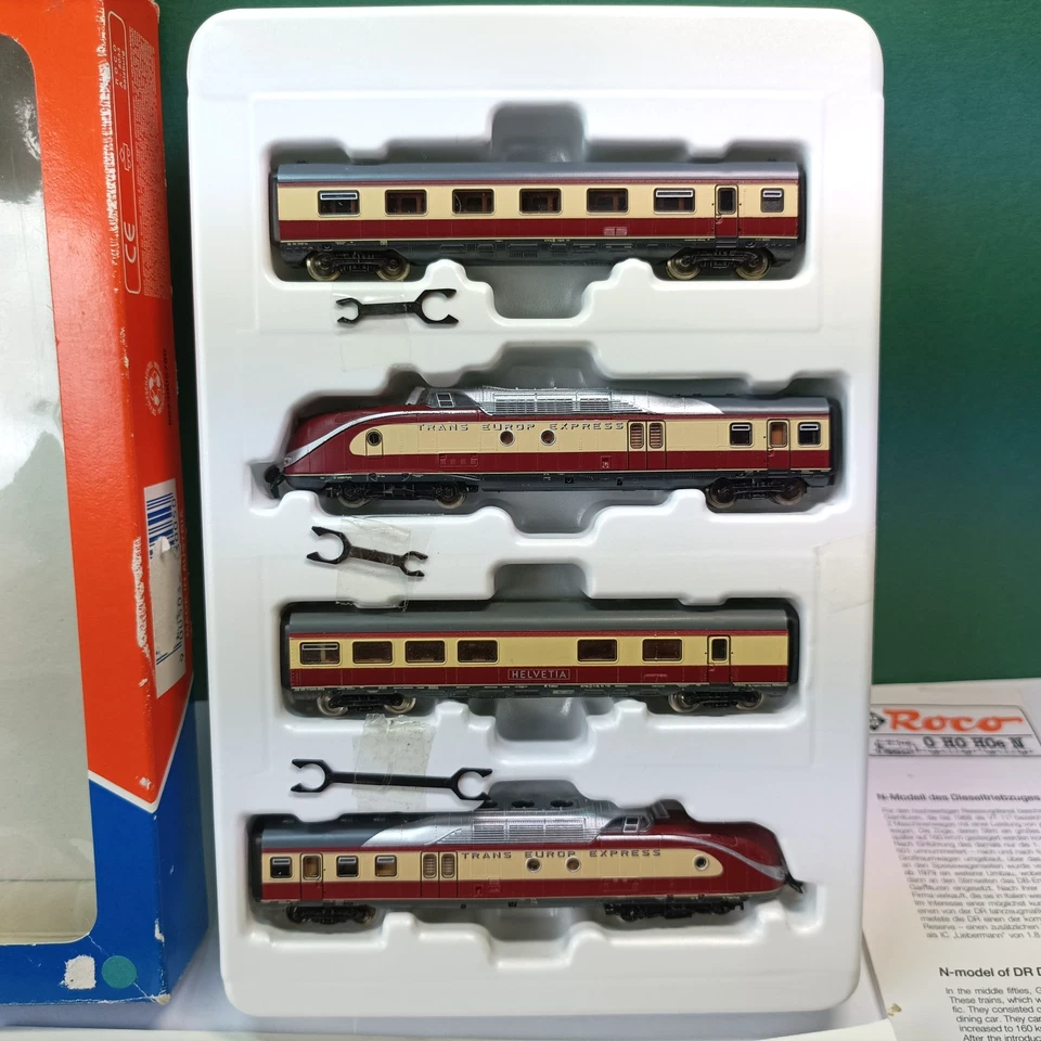 Roco N Art.-Nr. 23005 Triebwagenzug TEE VT 11.5 DB 4-tlg.  analog in OVP - Bild 2 von 4
