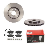 Brembo Bremsscheiben Coated Ø257Mm + BremsbelÄGe Vorne FÜR Fiat 500 100 312X