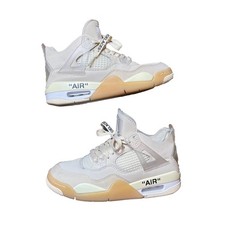 Jordan 4 SP x Off-White Mid Sail Size 7 Mens 9 Womens CV9388-100 Sneaker No Box