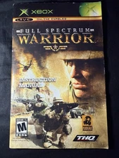 Full Spectrum Warrior (Microsoft XBOX) Instruction MANUAL ONLY (No Game)