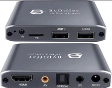 4K HD Digital Media Player TV MP4 Video Player for USB Drive/Micro SD Card Di...