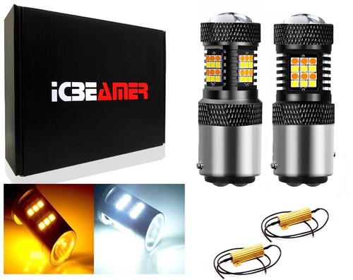 Samsung Dual Color White+Yellow 42LED Front Turn Singal Light Bulbs/Resistor N14