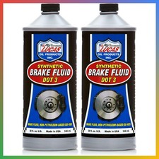DOT 3 Brake Fluid 1 Quart Pack of 2 Heavy Duty For Disc Drum Clutch Systems