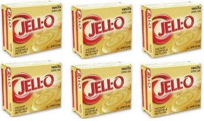 Jell-O Vanilla Instant Pudding Dessert Mix 6 Box Pack