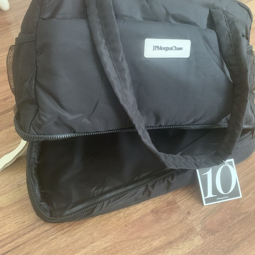 JPMorgan Chase JPM Seesack Banker Bag - Black - Weekend Travel Zip Strap Soft - Bild 7 von 15