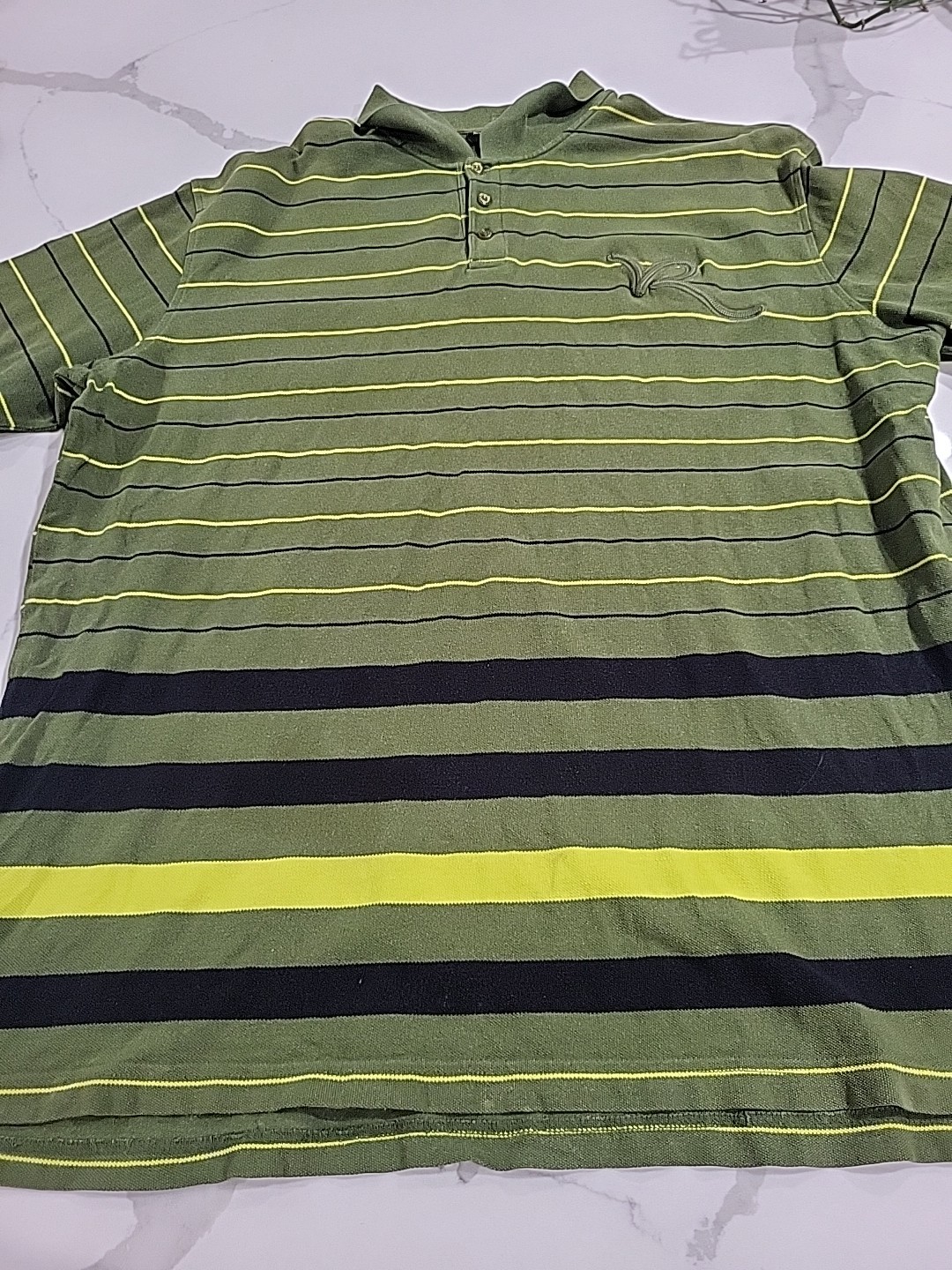 Vintage Rocawear Green & Yellow Unisex Polo Collard Shirt Size Adult ...