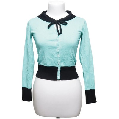 Voodoo Vixen, Strickjacke, Damen, Größe: M, Türkis/Schwarz #e1r