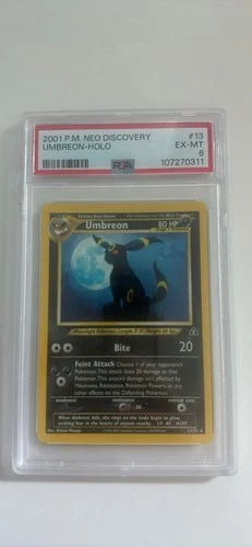 Pokémon Umbreon Neo Discovery 13/75 Holo Rare Unlimited PSA 6 2001
