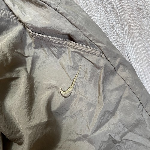 Pantalones de chándal Nike de colección para hombre XXL de nailon marrón sueltos holgados cremallera etiqueta blanca - Imagen 4 de 8