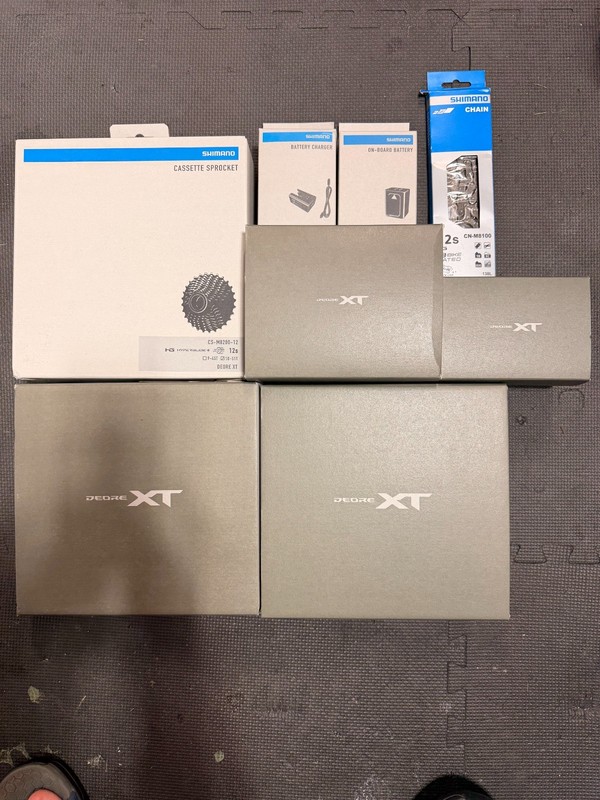 Brand New Shimano XT Di2 M8250 Wireless Groupset with 4 Piston Brakes