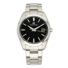 Grand Seiko Heritage Collection Black Dial SS Quartz SBGV223 Watch Used