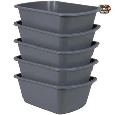 Practical 5-Pack Rectangular 7-Quart Wash Basins – Perfect for Care & Cleaning