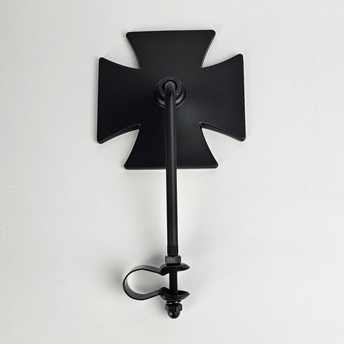 OG LOWRIDER BICYCLE IRON CROSS ALLOY HANDLEBAR MIRROR BLACK - Picture 6 of 7