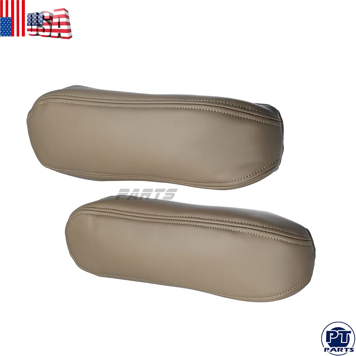99-07 For Ford F250 F350 Excursion Lariat Leather Seat Armrest Cover Dark Beige - View #12