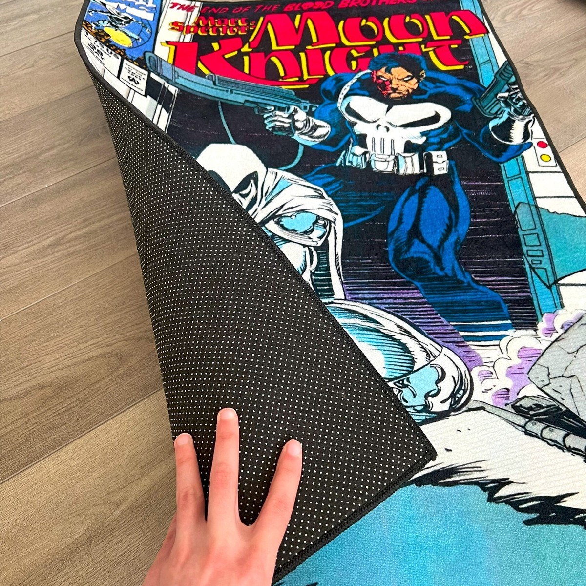 Comic Book Rug Punisher And Moon Knight Soft Polyester Carpet | eBay