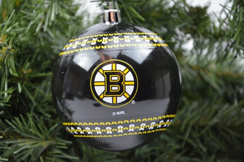Boston Bruins NHL Ugly Sweater Team Logo 3" Plastic Christmas Holiday Ornament - Picture 2 of 3