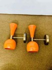 Wall Sconce Pair of Traditional Italian Brass Shiny Orange Sconce Stilnovo Style