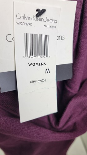 Calvin Klein Pullover Hoodie Womens Size M Merlot Color - Picture 12 of 14