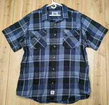 Eddie Bauer Workwear Foreman Fit Mens Shirt 2X Plaid Camp Hiking Western Skating