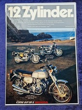 Honda CB 350 500 750 four, original advertising from magazine, laminated