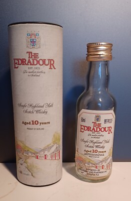 VINTAGE LABEL ''THE EDRADOUR'' 50 ml bottle 10 Year. Empty bottle