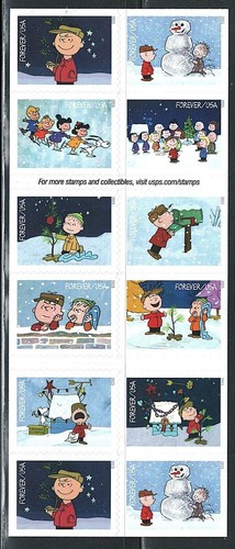Mint US Christmas Booklet Pane of 20 Forever Stamps Scott# 5021-5030 (MNH) - Picture 2 of 2