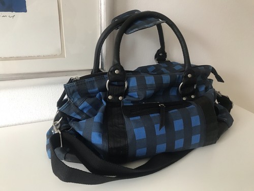 ☀️ PEPE JEANS ☀️ coole Tasche blau/schwarz-kariert aus Textil - Bild 11 von 19
