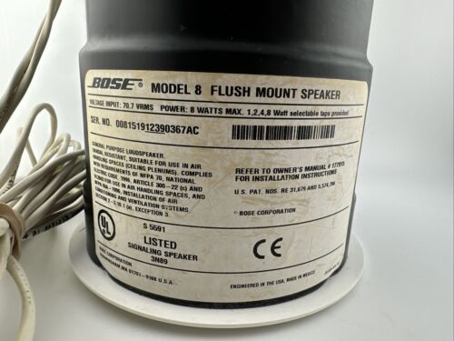 Bose Model 8 Flush Mount Loudspeaker 8W White - Picture 2 of 2