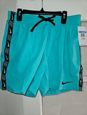 Nike Swim Tape 5  Volley/Swim Short Size Medium Color Hyper Jade Green