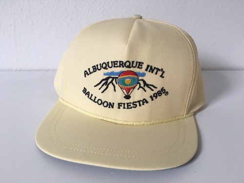 Vintage Rare 1985 Albuquerque Balloon Fiesta Hot Air Balloon Yellow Hat Cap 80s - Picture 8 of 8