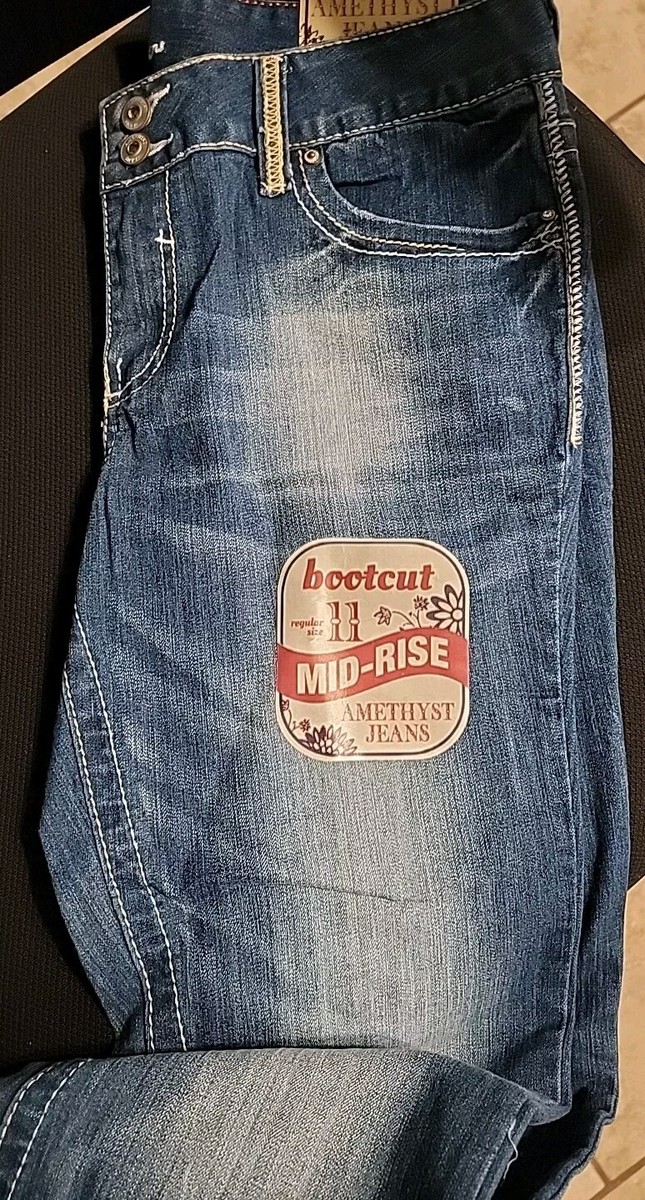 Women's Amethyst Jeans Size 11 Regular Fit Bootcut Midrise Denim