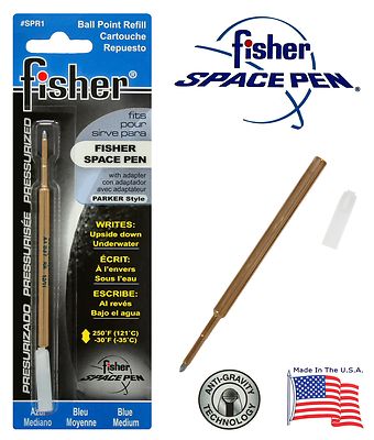 One Fisher Pressurized SPR Series Blue Ink / Medium Point Refill #SPR1