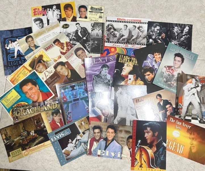 Vntg Elvis Presley postcard lot-27-Graceland, Young, Recipes, Aloha, Parents