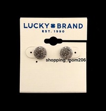 Lucky Brand Silver Tone w/Hematite Cut Crysta...