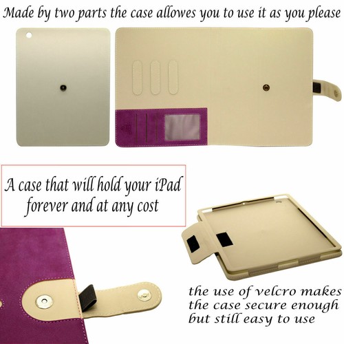 Funda abatible de cuero gamuza para iPad Mini 1/2/3/, Mini 4 con soporte billetera de lujo - Imagen 49 de 58