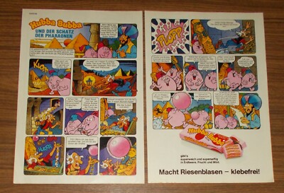 Seltene Werbung HUBBA BUBBA und der Schatz der Pharaonen Comic 1983