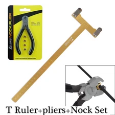 Archery Nocking Buckle Pliers + Bow String Nock Set +T Bow Square Ruler Tool