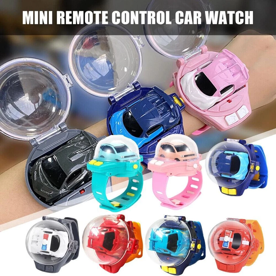 Watch RC Car Toy Mini 2.4GHz Remote Control Car Watch Kids Fun Rechargeable US - Image 2 of 4