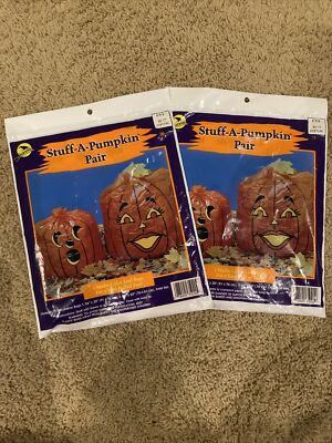 Halloween Stuff A Pumpkin Bag Pair Lot of (2) Brand New !! Vintage