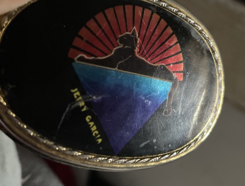 Original 1978 JERRY GARCIA BAND Belt Buckle Cats Under The Stars Grateful Dead - Picture 15 of 16
