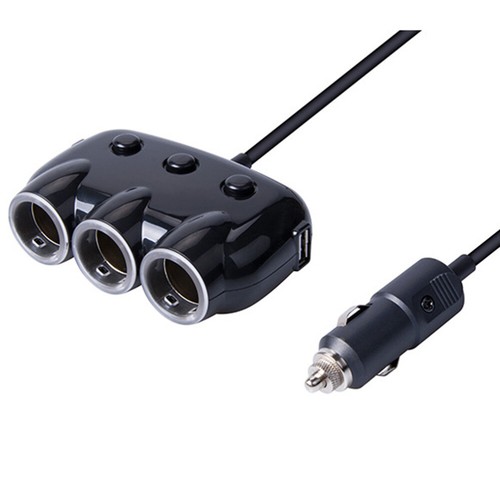 Phone Adaptors Charger Multifunctional Dual USB Adapter Three Lighter - Photo 5 sur 11
