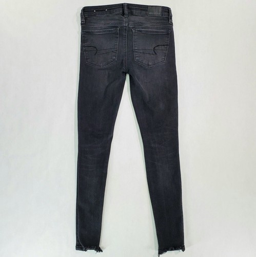 American Eagle Jeans Women's Hi-Rise Jegging AE Stretch Skinny Charcoal Size 2 - Picture 3 of 11