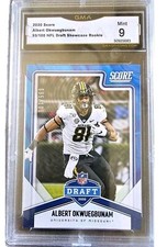 2020 Score NFL Draft Blue Foil Rookie Card Albert Okwuegbunam  Sn 095/100