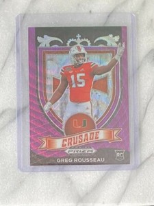 GREG ROUSSEAU 2021 Panini Prizm Draft Picks Crusade RC Purple Wave Prizm
