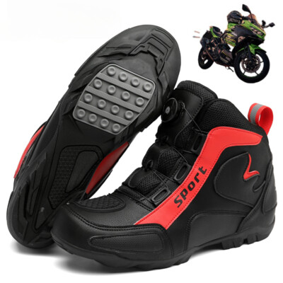 Waterproof Motorcycle Shoes High-Top Men's Boots Outdoor Non-Slip Cycling Shoes